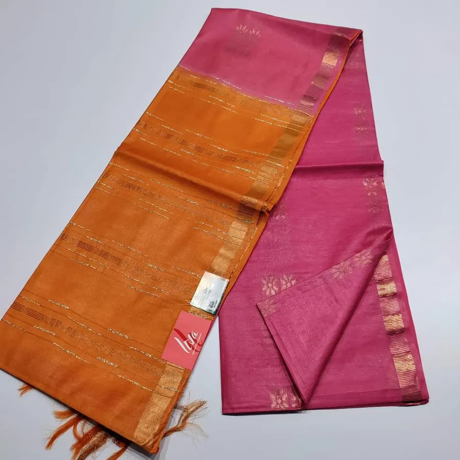 Ethereal Kota Silk Saree with Woven Floral Motifs